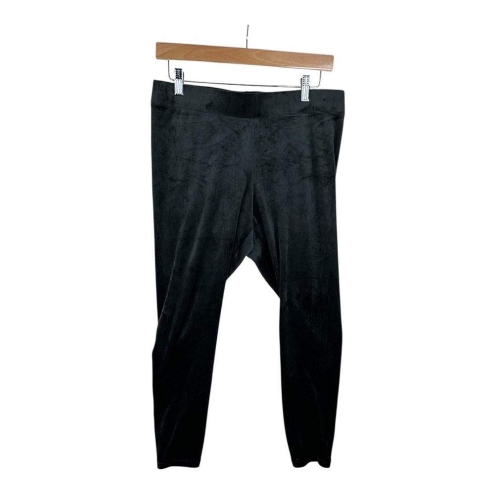 J Jill Pants Women's Size M Petite Black Velvet Capri Cropped Pull On Career